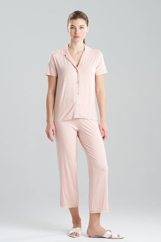Buy Feathers Essentials Lenzing™ Ecovero™ Viscose Lace Applique Trim PJ in Cameo Rose Online Cameo Rose