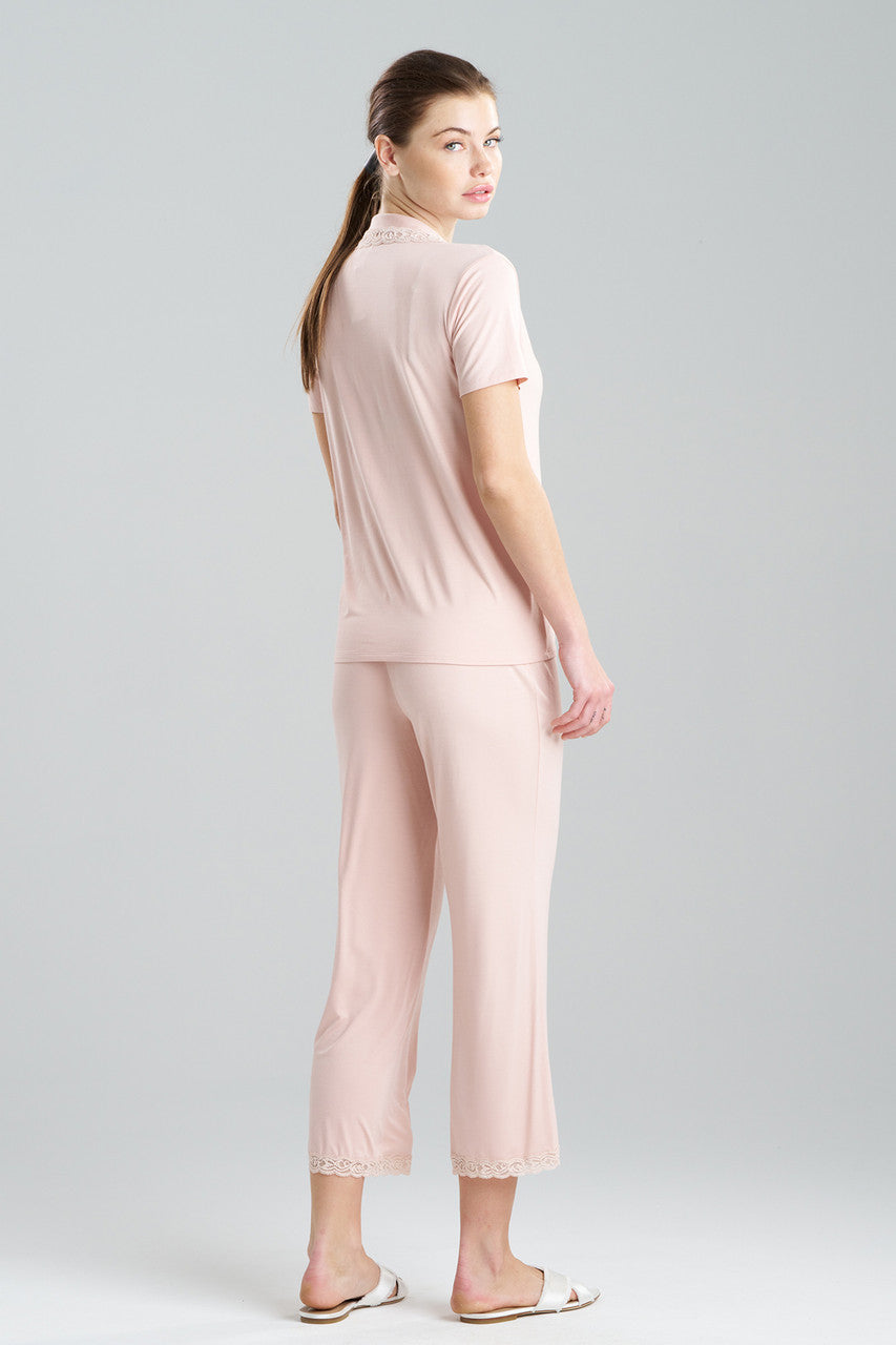 Buy Feathers Essentials Lenzing™ Ecovero™ Viscose Lace Applique Trim PJ in Cameo Rose Online Cameo Rose