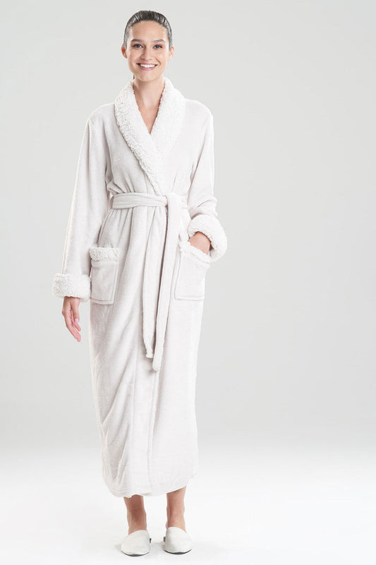 Buy Plush Sherpa Robe in Bone Online Bone