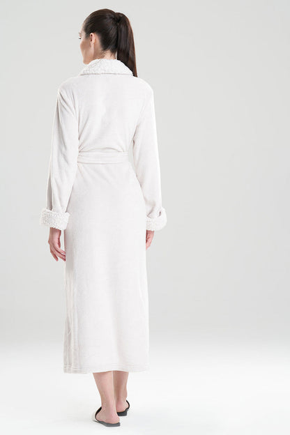 Buy Plush Sherpa Robe in Bone Online Bone