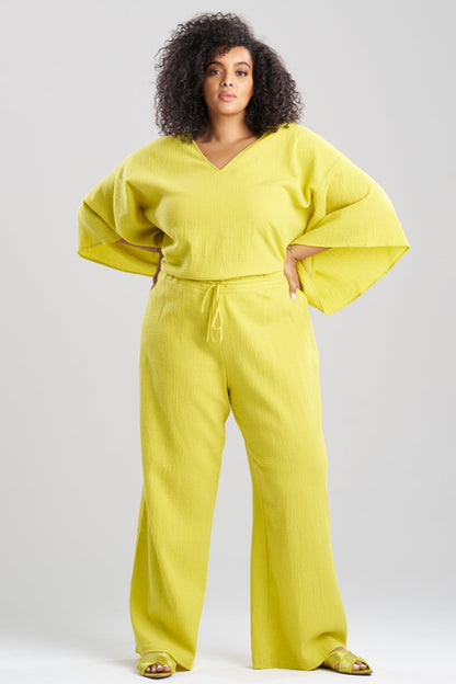 Onsen Cotton Pants Chartreuse