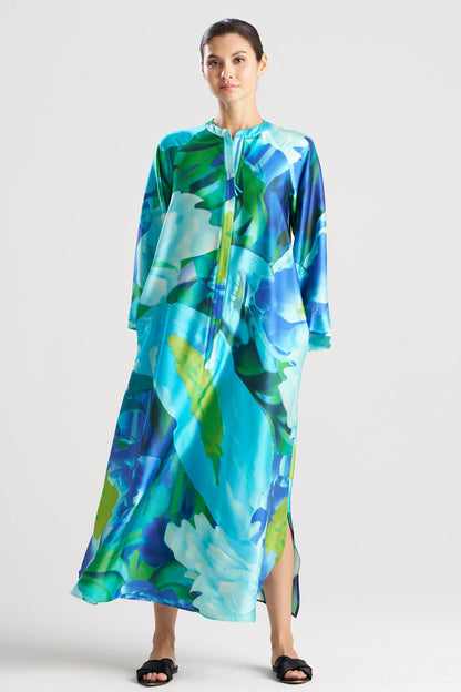 Garbo Zip Caftan Blue Multi