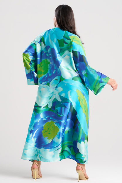 Garbo Zip Caftan Blue Multi