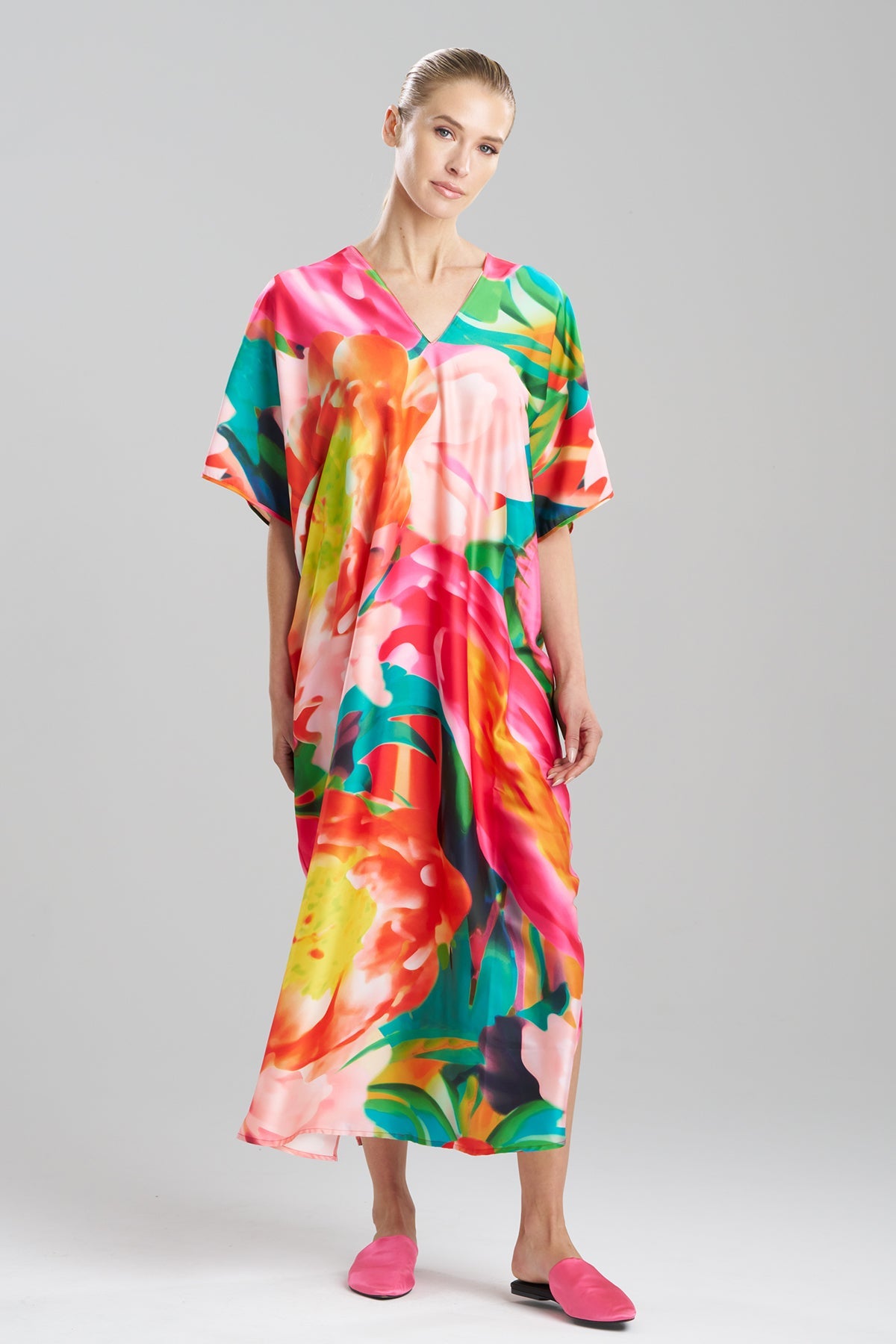 Garbo V-Neck Caftan Multi