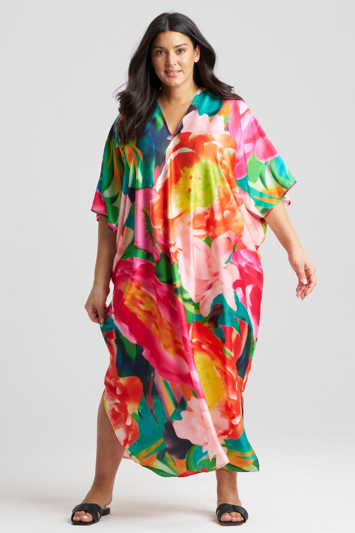 Garbo V-Neck Caftan Multi