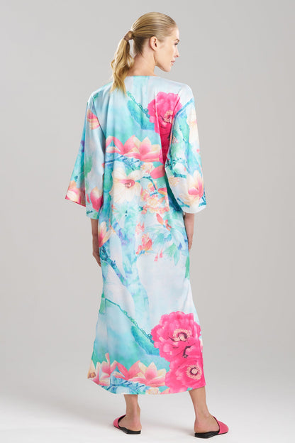 Floral Garden Caftan Blue Multi