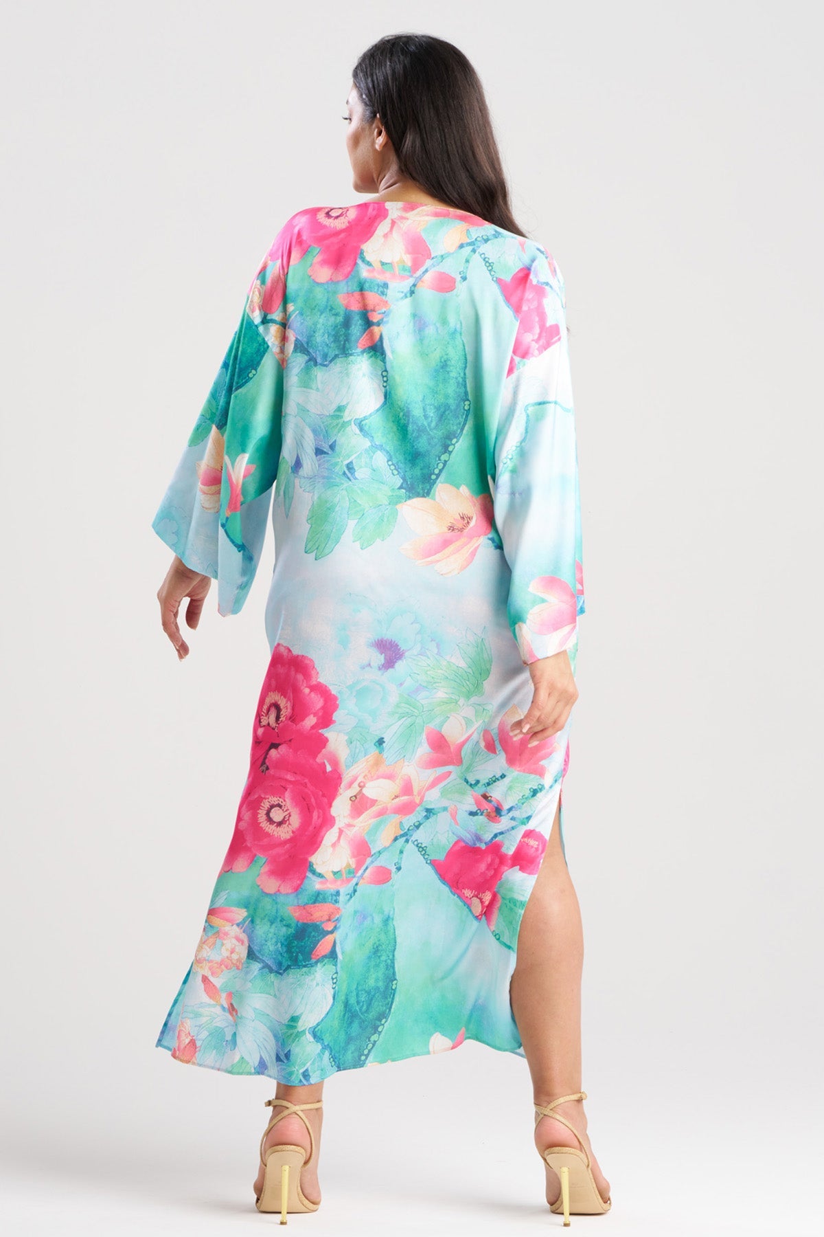 Floral Garden Caftan Blue Multi