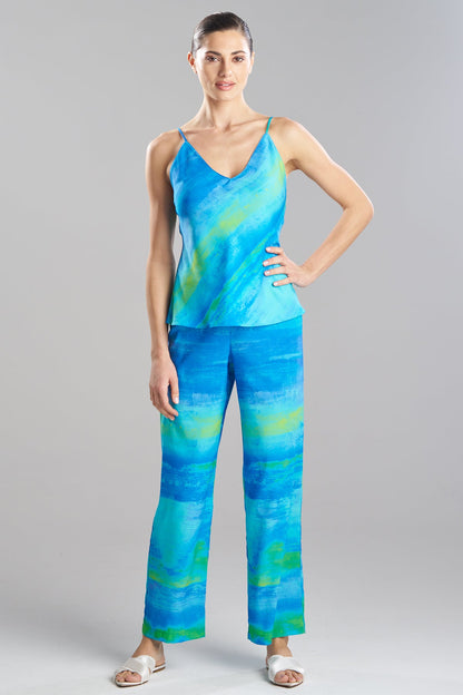 Aurora Printed Satin PJ Azure