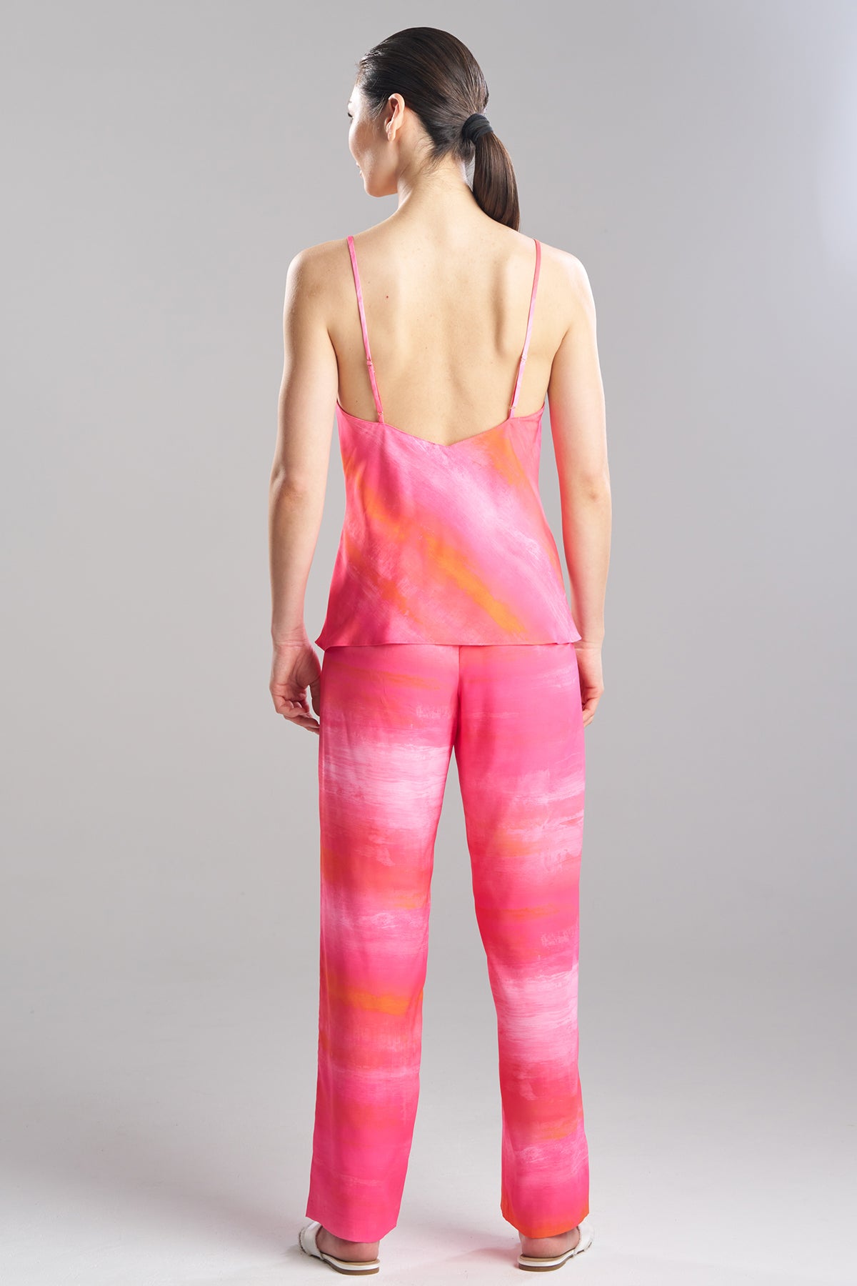 Aurora Printed Satin PJ Pink Poppy