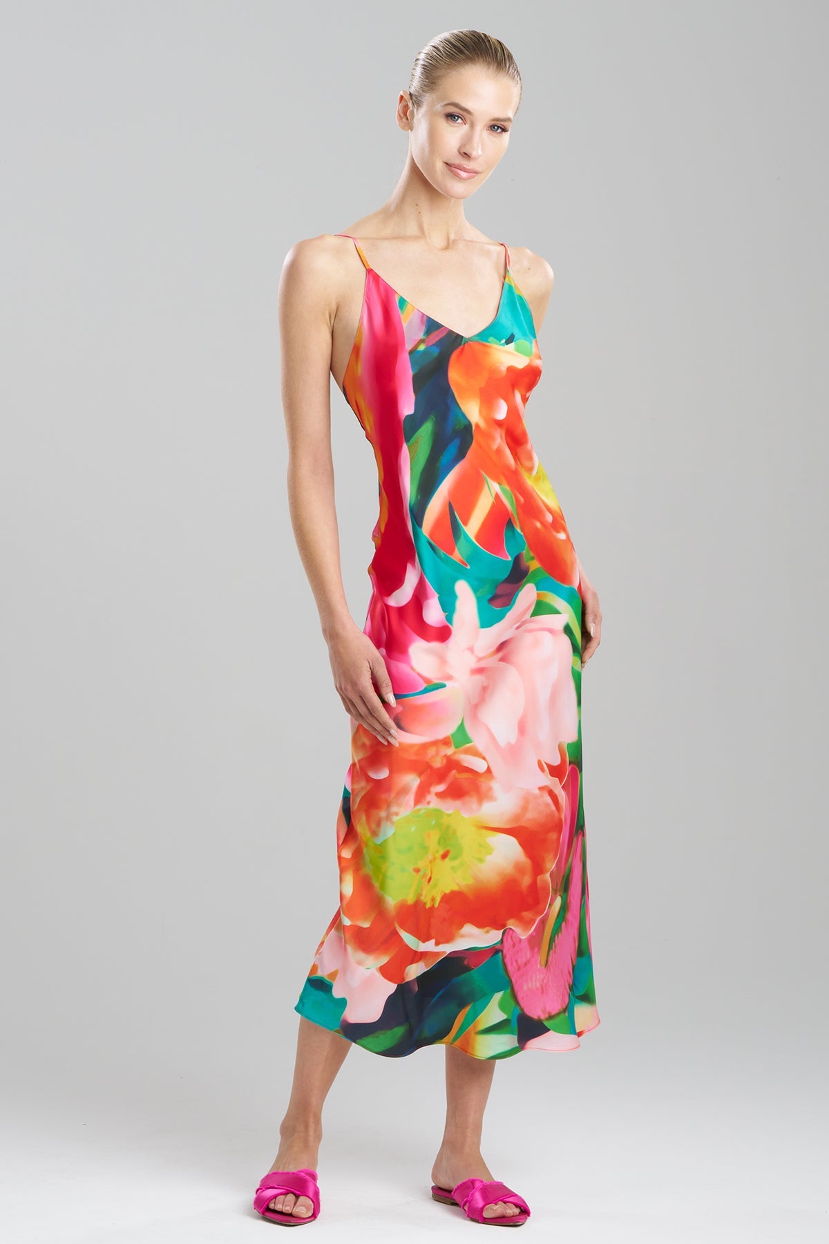 Garbo V-Neck Slip Dress Multi