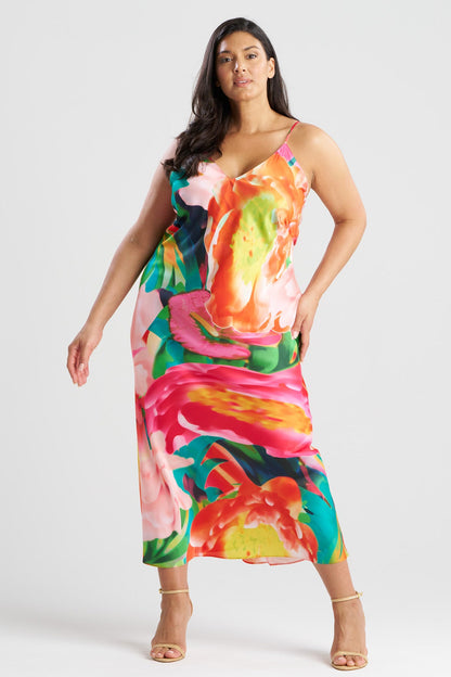 Garbo V-Neck Slip Dress Multi