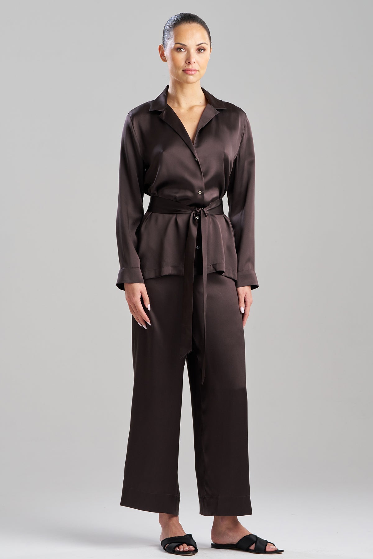 Key Silk PJ Set Chocolate
