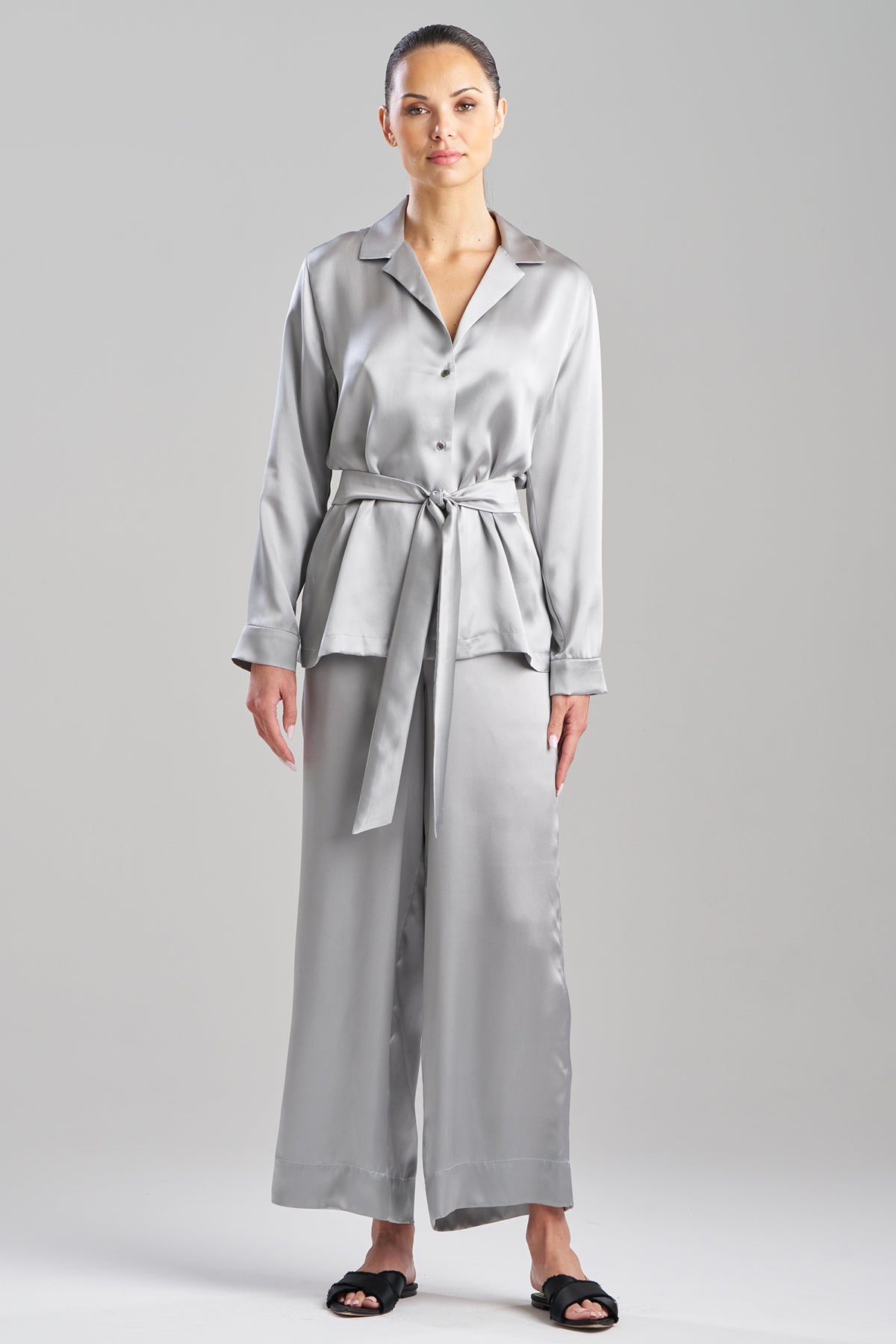 Key Silk PJ Set Silver