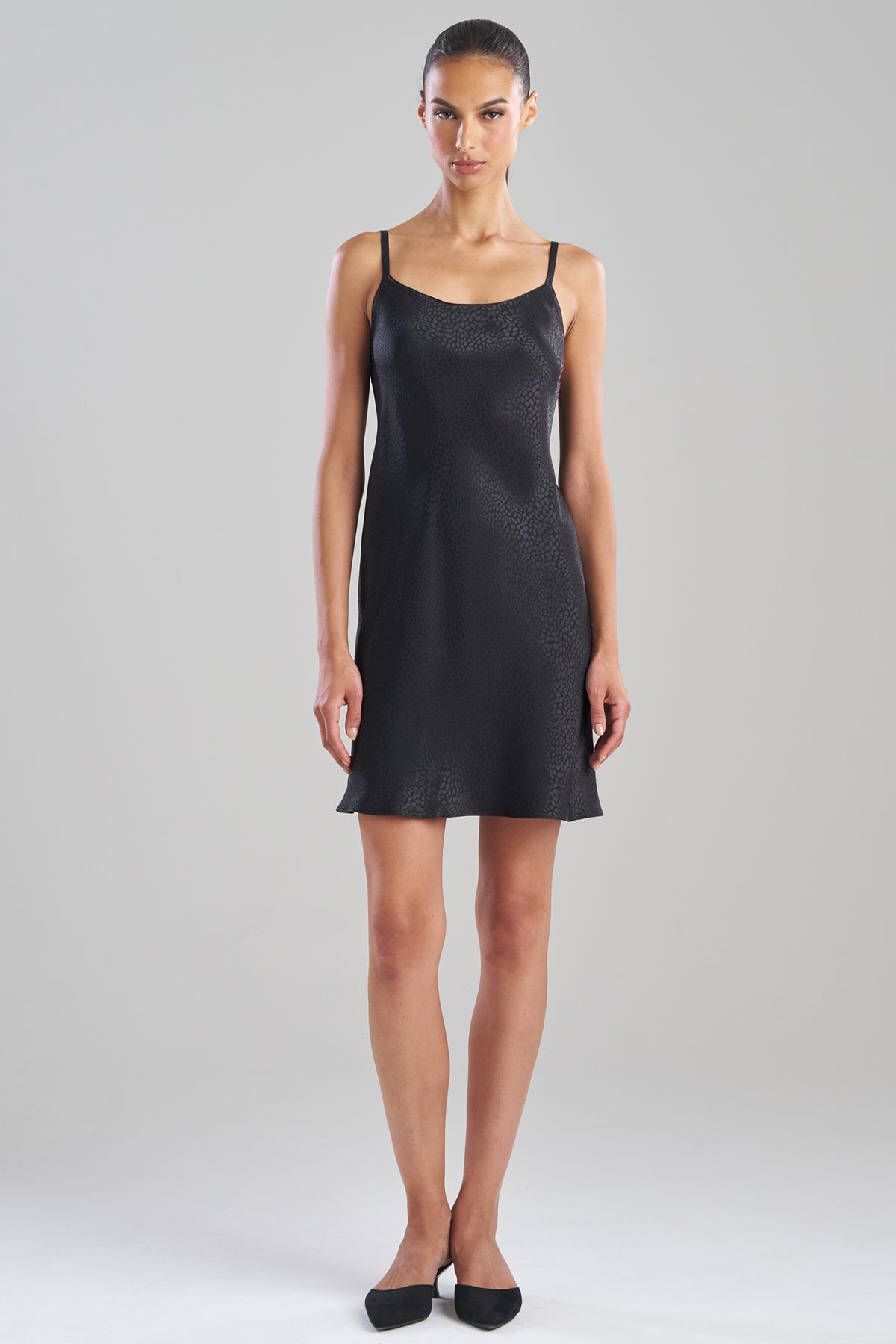 Wilderness Satin Jacquard Chemise Wilderness Black