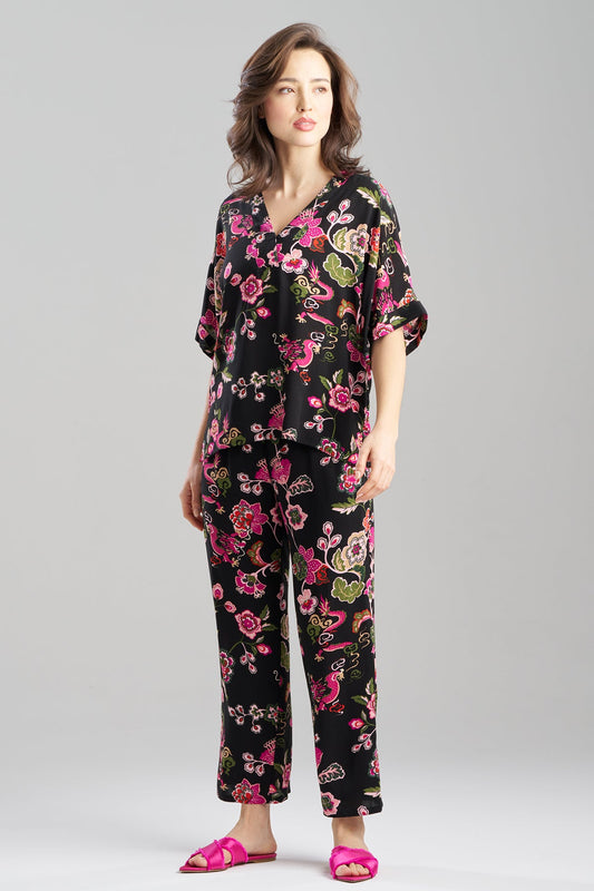 Fleur Dragon Printed Challis PJ Set Fleur Dragon Black