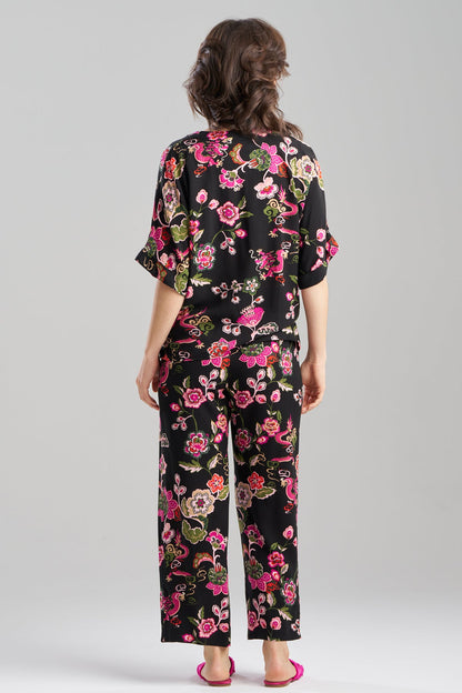 Fleur Dragon Printed Challis PJ Set Fleur Dragon Black