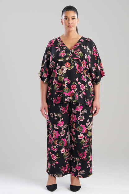 Fleur Dragon Printed Challis PJ Set Fleur Dragon Black