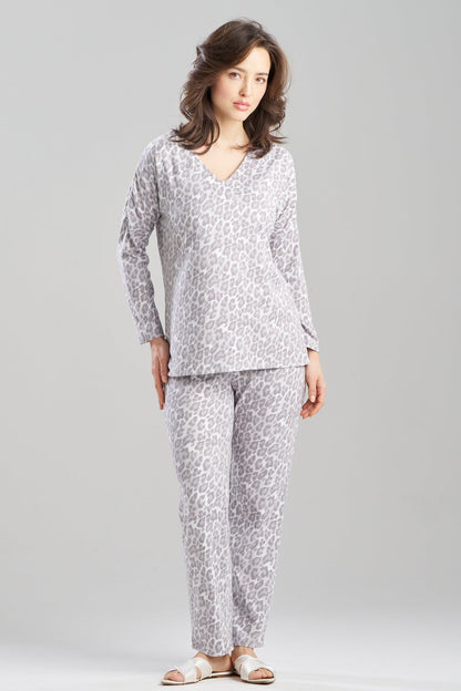 Wild Instinct Printed Brushed Knit PJ Set Wild Instinct Dove Grey