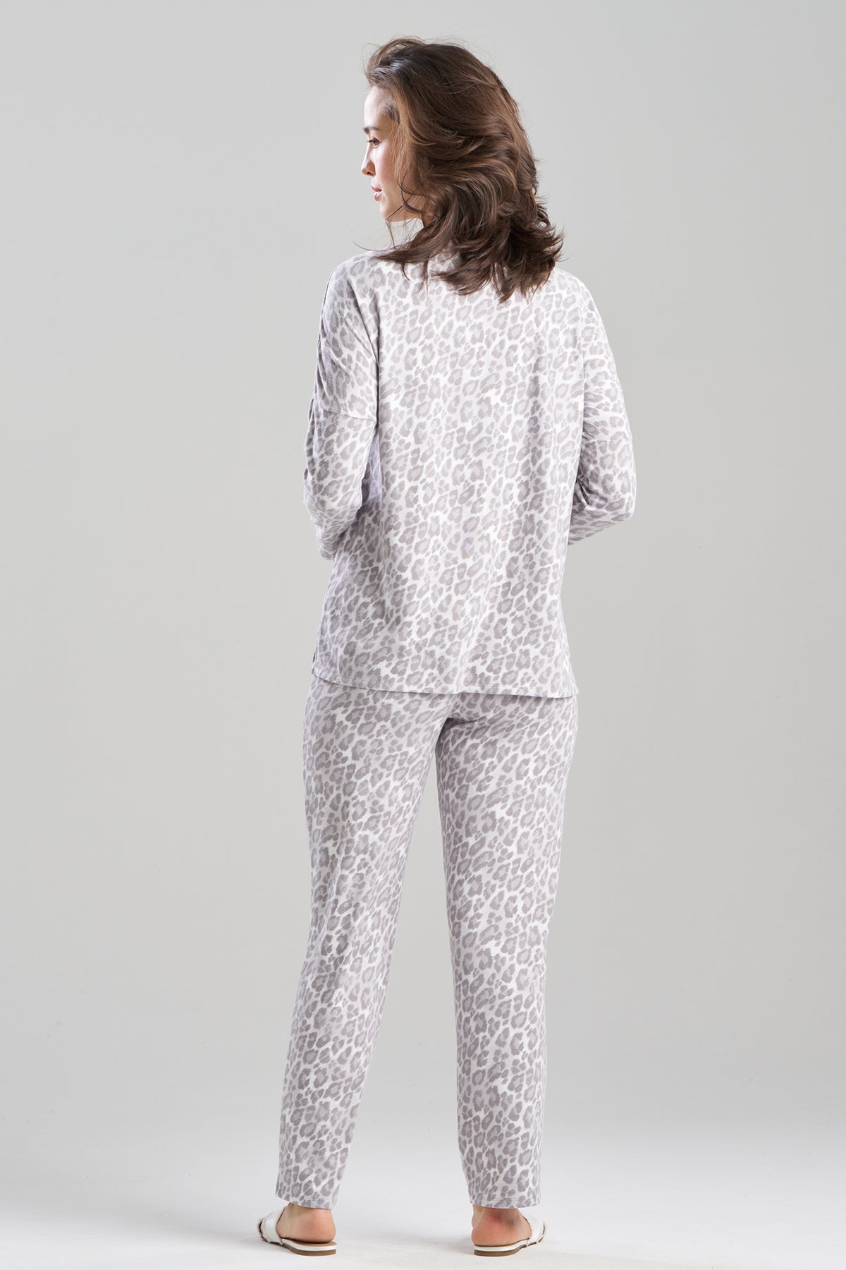 Wild Instinct Printed Brushed Knit PJ Set Wild Instinct Dove Grey