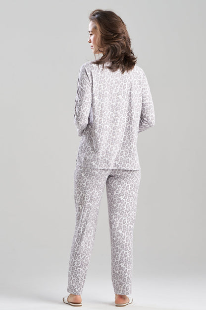 Wild Instinct Printed Brushed Knit PJ Set Wild Instinct Dove Grey