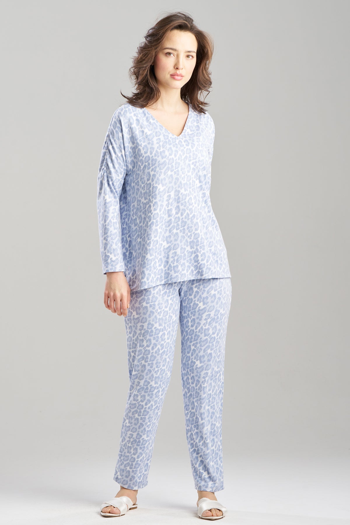 Wild Instinct Printed Brushed Knit PJ Set Wild Instinct Angel Blue
