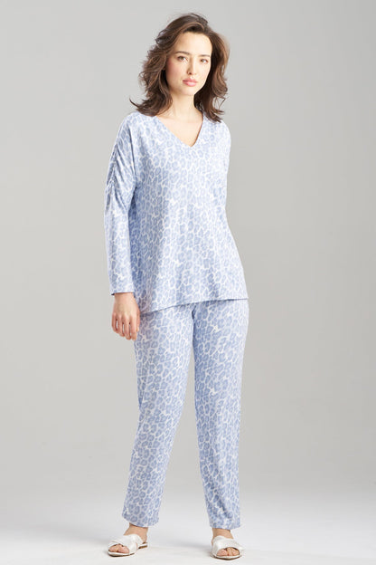 Wild Instinct Printed Brushed Knit PJ Set Wild Instinct Angel Blue