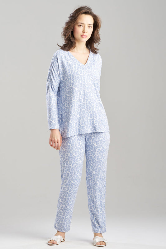 Wild Instinct Printed Brushed Knit PJ Set Wild Instinct Angel Blue