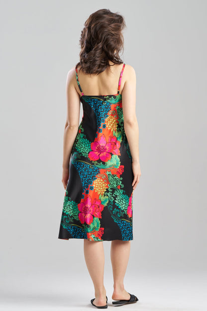 Harvest Printed Satin Slip Dress Harvest Black