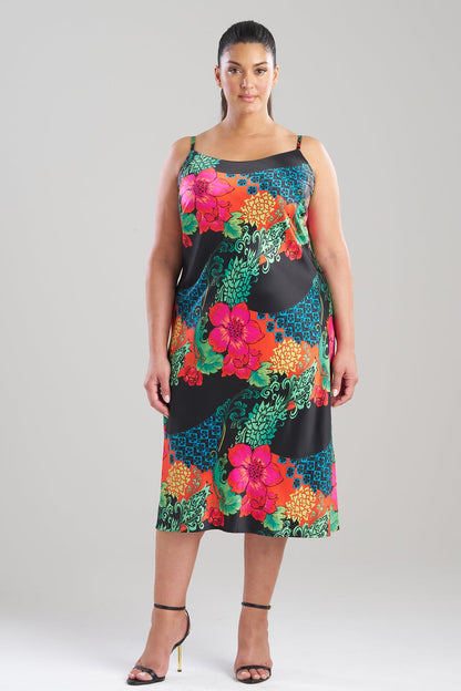 Harvest Printed Satin Slip Dress Harvest Black
