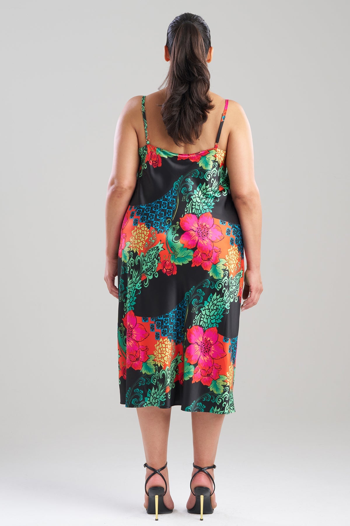 Harvest Printed Satin Slip Dress Harvest Black
