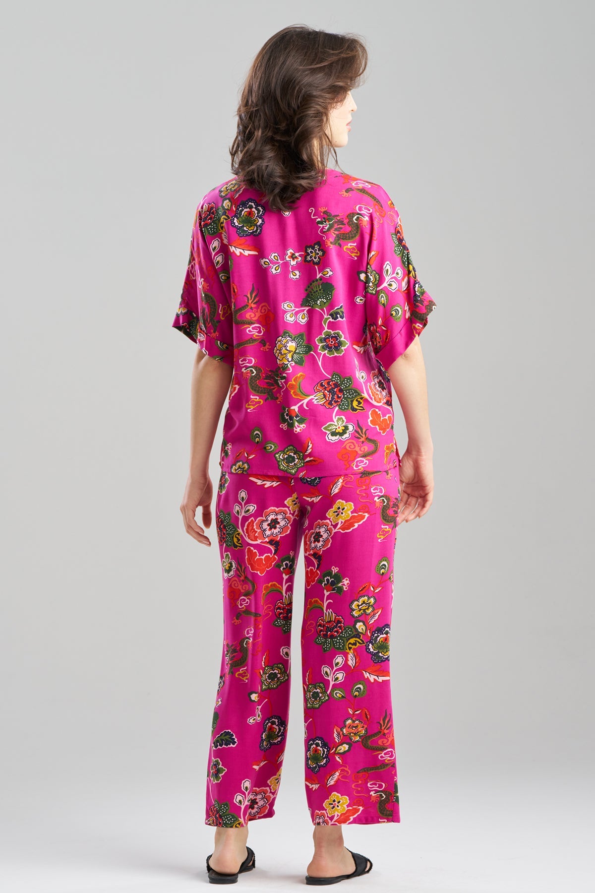 Fleur Dragon Printed Challis PJ Set Fleur Dragon Pink