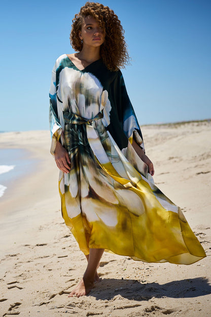 Amber Silk Caftan Amber Citrus