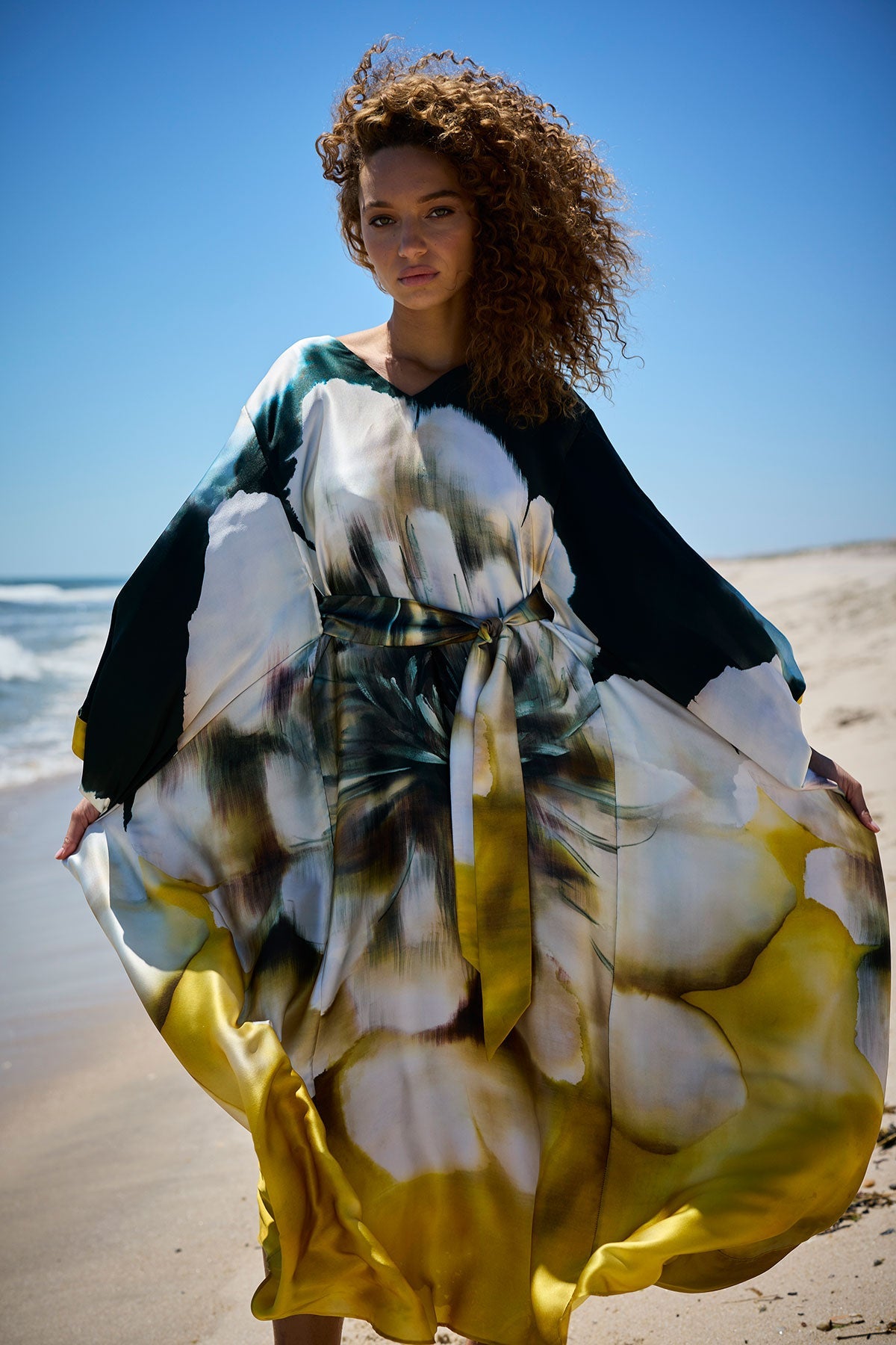 Amber Silk Caftan Amber Citrus