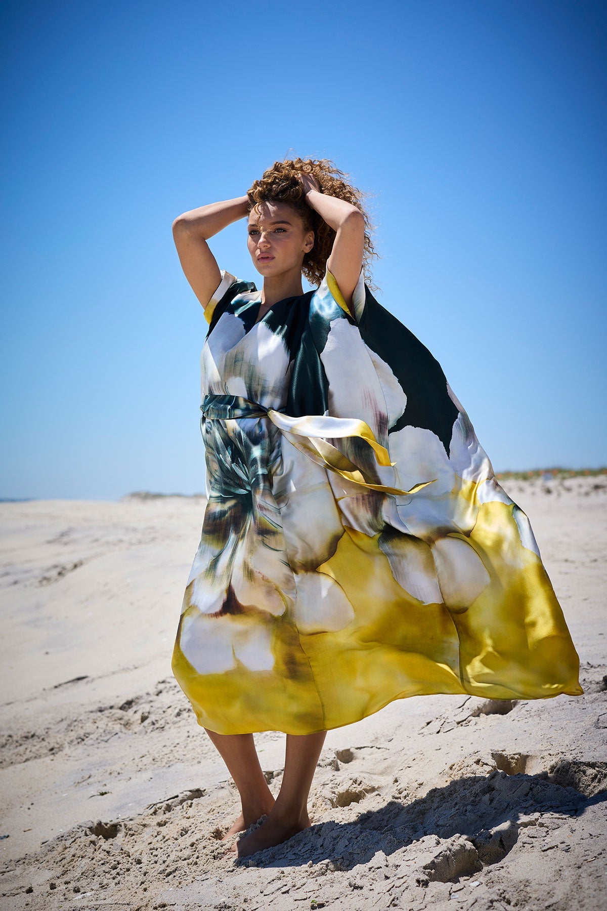 Amber Silk Caftan Amber Citrus