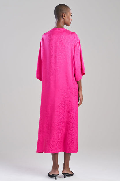 Wilderness Satin Jacquard Caftan Wilderness Pink