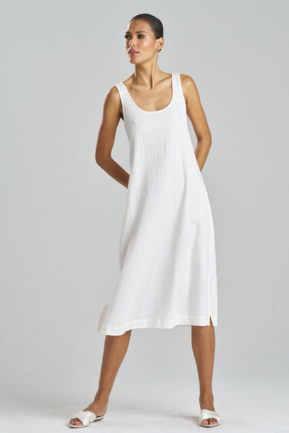 Buy Onsen Cotton Tank Slip Dress in White Online White