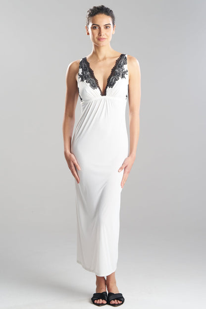 Buy Enchant Lace Applique Gown in Ivory/Black Online Ivory/Black