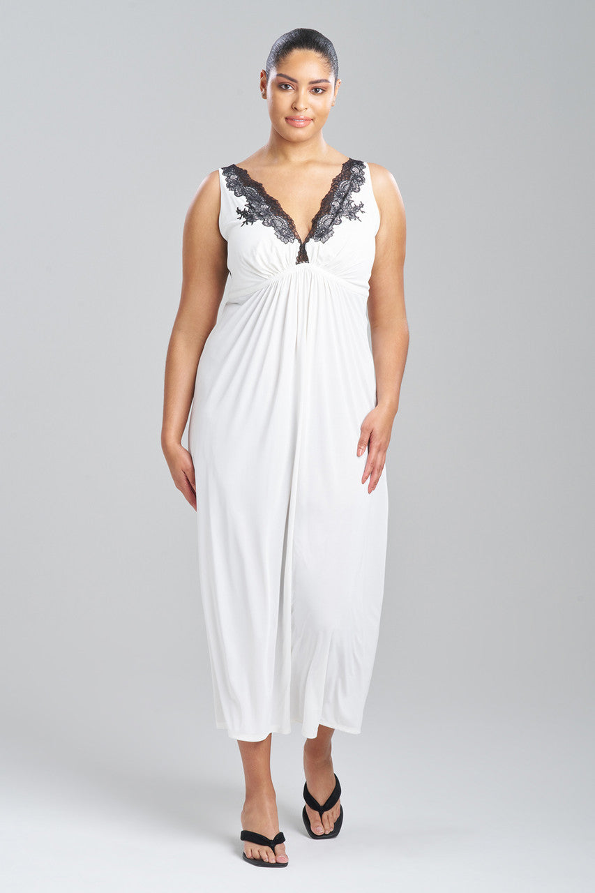 Buy Enchant Lace Applique Gown in Ivory/Black Online Ivory/Black