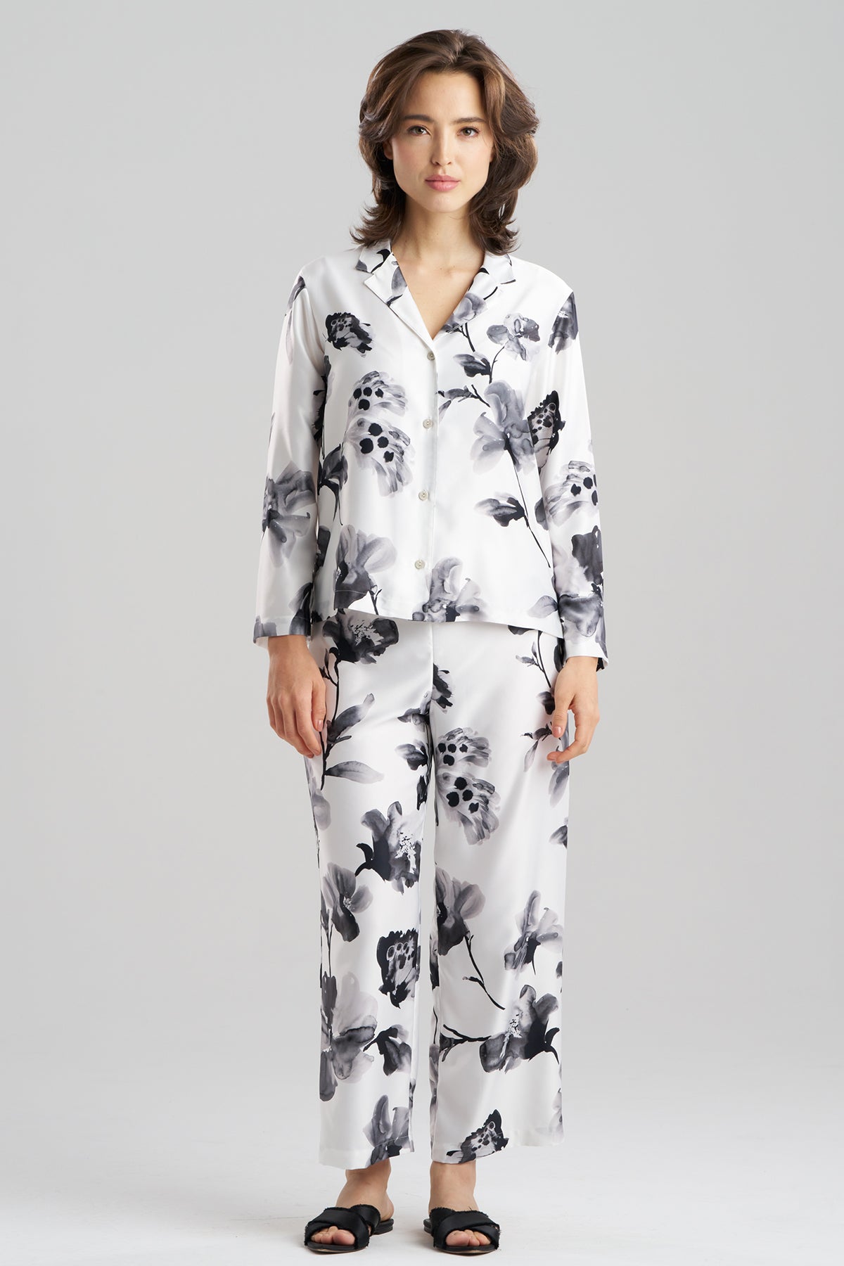 Aurelia Charmeuse Notch PJ Set Warm White