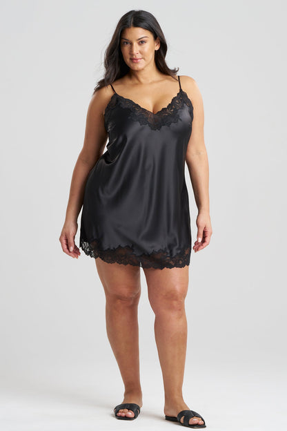 Buy Peony Glamour Chemise in Black Online Black
