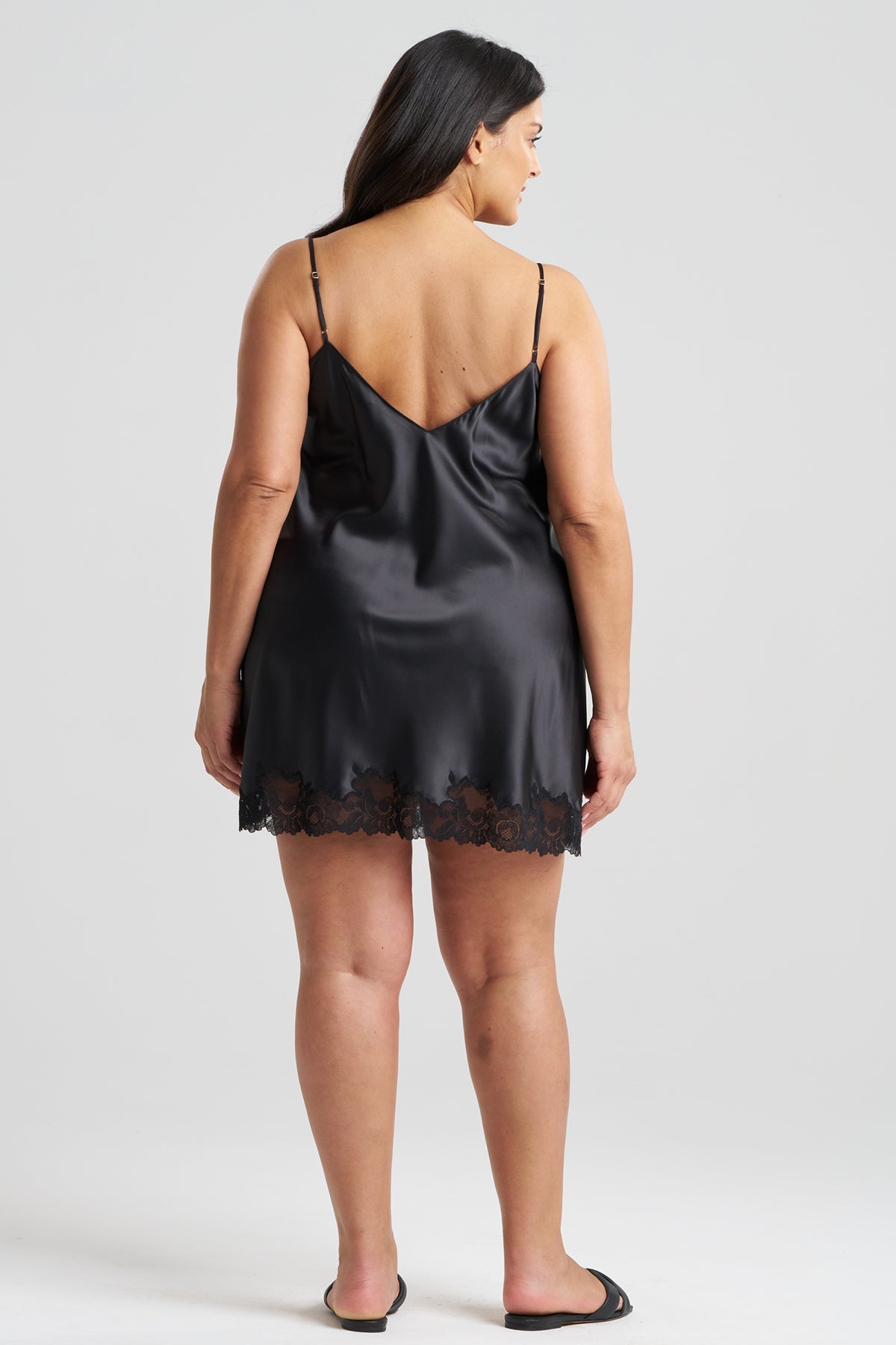 Buy Peony Glamour Chemise in Black Online Black