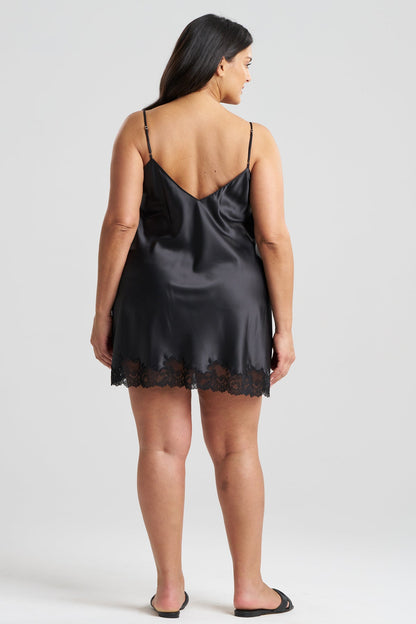 Buy Peony Glamour Chemise in Black Online Black