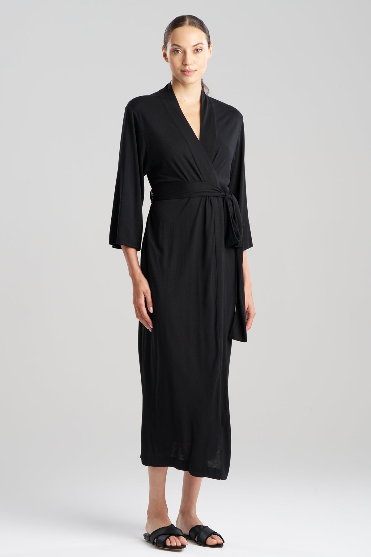Buy Shangri-La TENCEL™ Robe in Black Online Black
