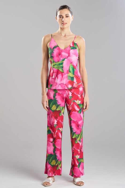 Isla Printed Satin Cami PJ Set Pink