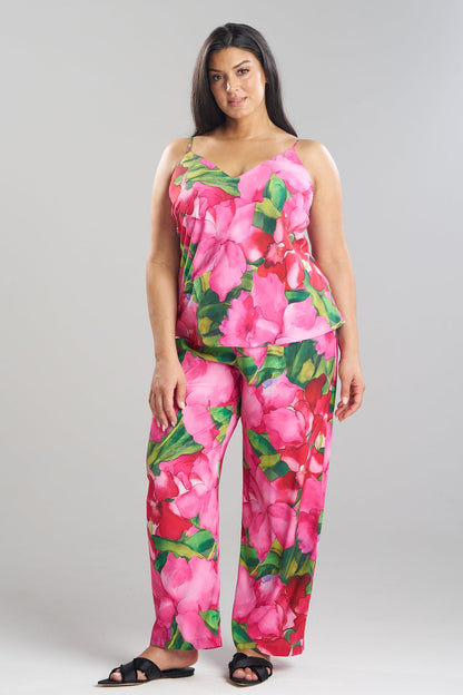 Isla Printed Satin Cami PJ Set Pink