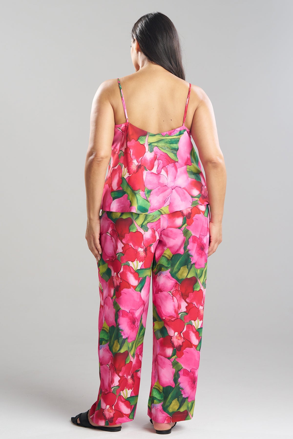 Isla Printed Satin Cami PJ Set Pink