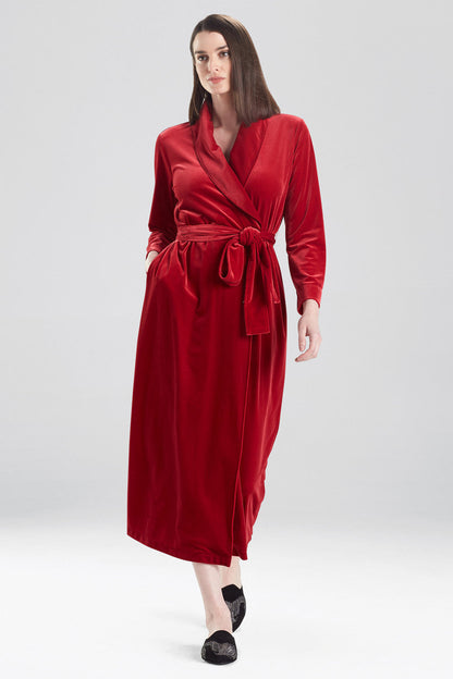 Buy Natalie Velvet Robe in Brocade Red Online Brocade Red