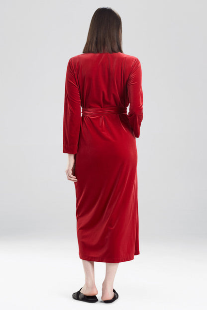 Buy Natalie Velvet Robe in Brocade Red Online Brocade Red