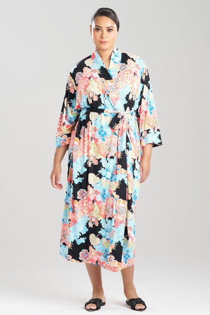 Buy Geisha Garden Knit Robe in Black Multi Online Black Multi