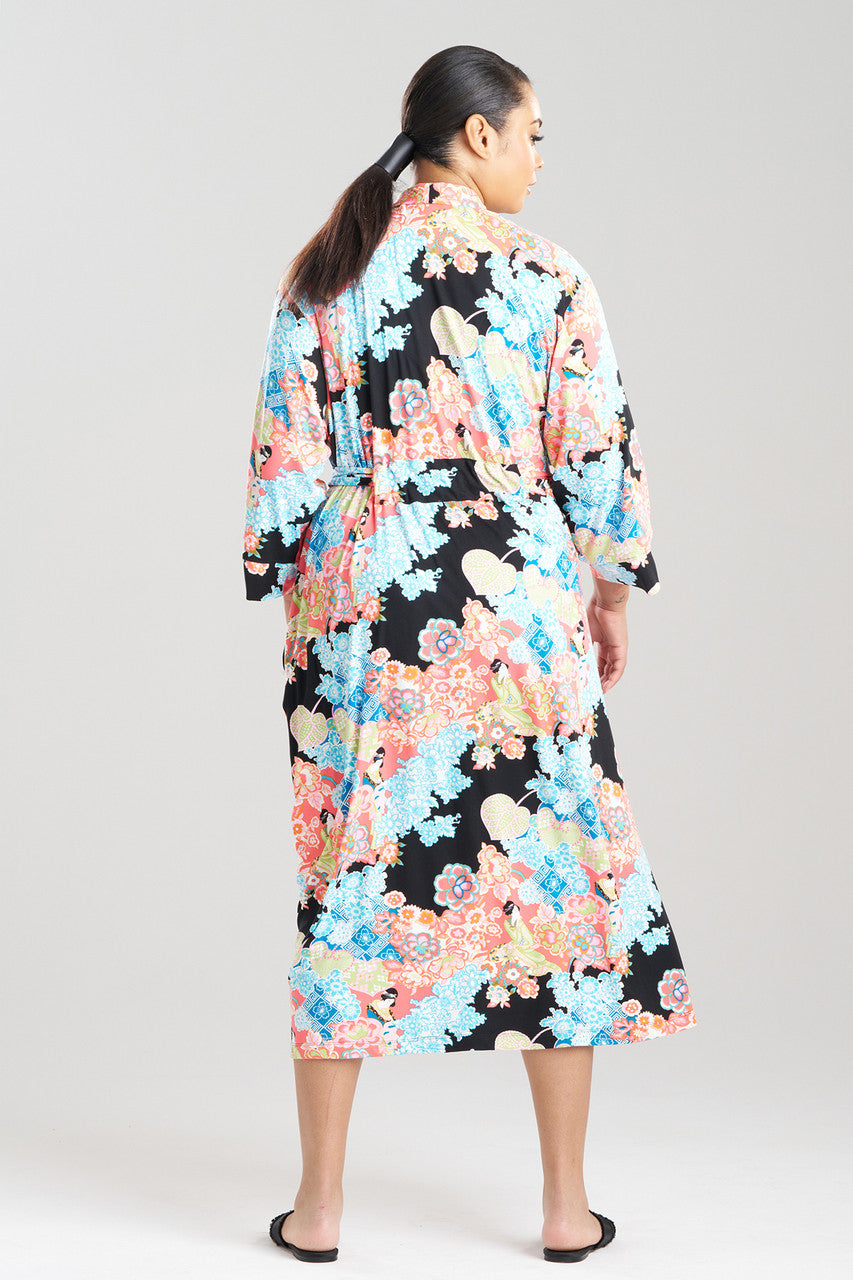 Buy Geisha Garden Knit Robe in Black Multi Online Black Multi